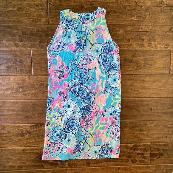 Lilly Pulitzer Ross Dress in Bali Blue Once Upon a Tide XS Tropical Vacation - Picture 3 of 8